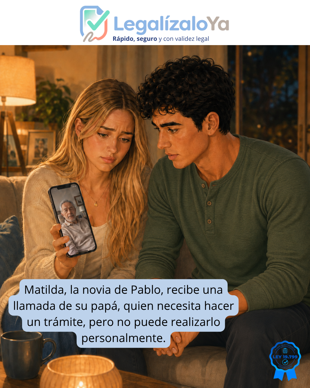 Matilda recibe una llamada de su papá mientras está junto a Pablo